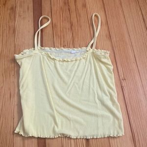 Yellow cropped tank